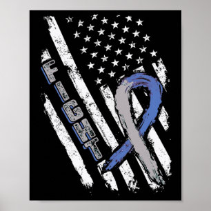 USA-Flagge Diabetes Typ 1 Bewusstsein Familienunte Poster