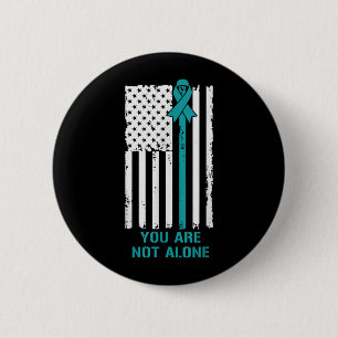 Usa-Flagge Du Bist Nicht Allein PTSD-Bewusstsein Button