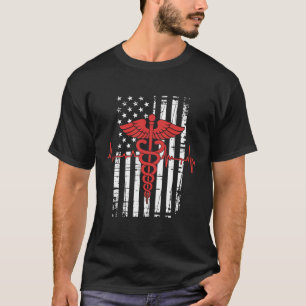 USA-Flagge EMT-Krankenschwester-Arzt-Geschenke für T-Shirt