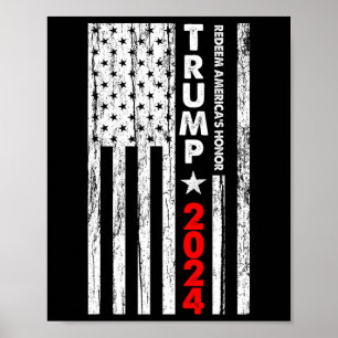 Usa-Flagge Erlöse Amerikas Ehre Trump 2024 Poster