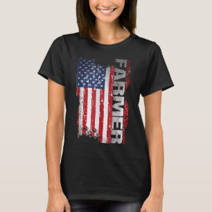 USA-Flagge Farmer für 4. Juli T-Shirt