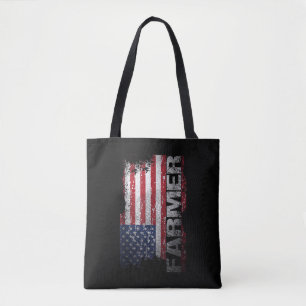 USA-Flagge Farmer T-Shirt, Amerikanisches Bauern-T