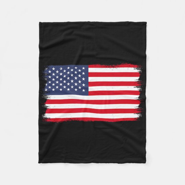 USA-Flagge  Fleecedecke (Vorderseite)