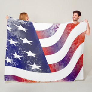 USA-Flagge Fleecedecke