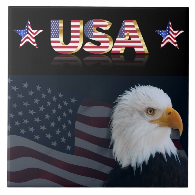 USA-Flagge Fliese (Vorderseite)