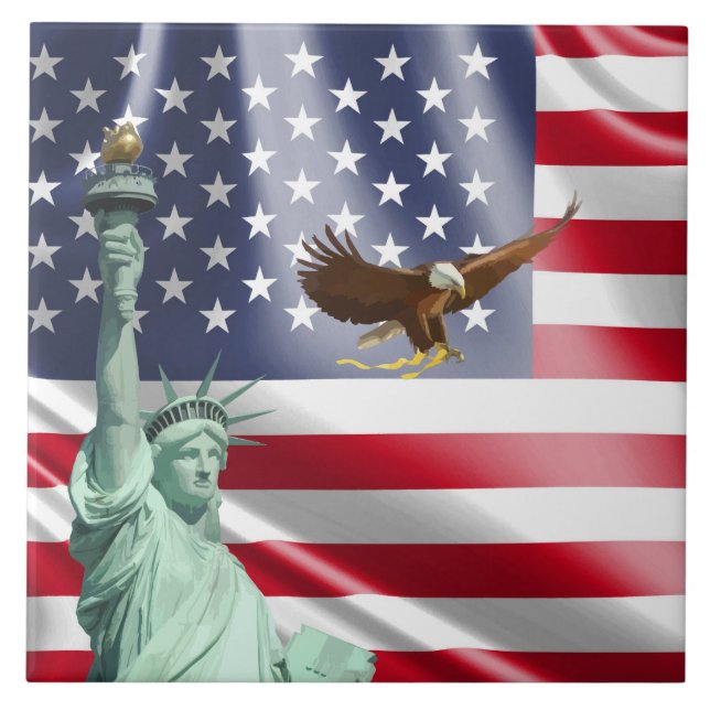 USA-Flagge Fliese (Vorderseite)
