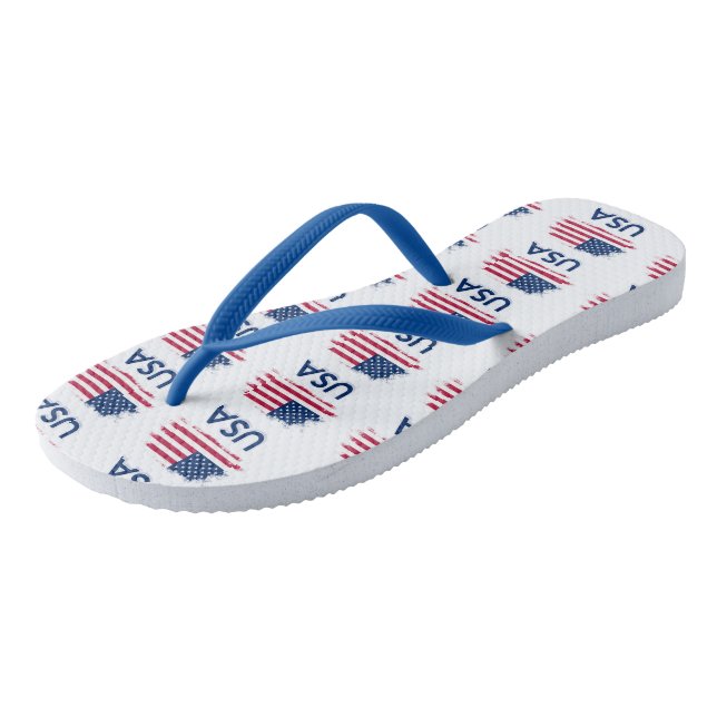 USA-Flagge Flip Flops (Schrägansicht)