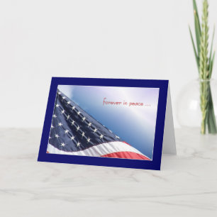 USA-Flagge - für immer im Frieden Karte