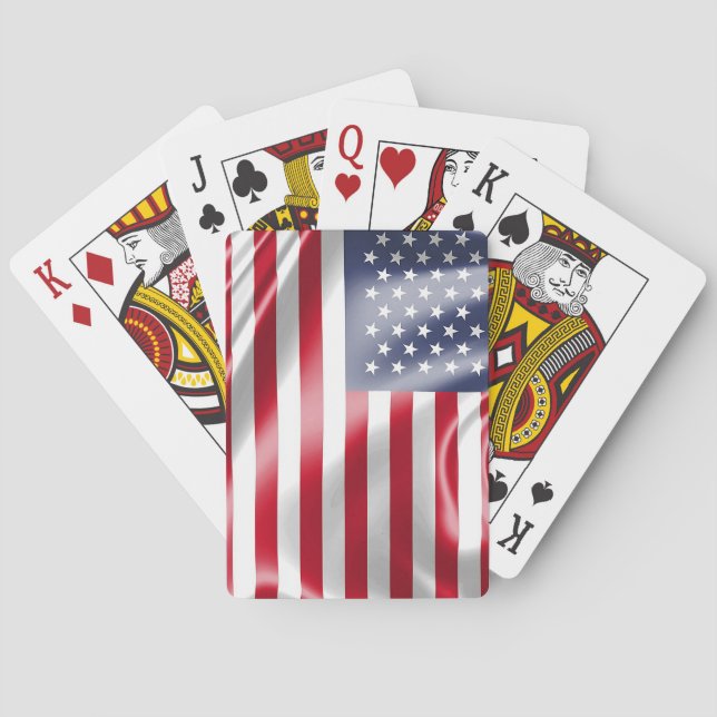 USA-Flagge für Poker-Spielkarten Spielkarten (Rückseite)