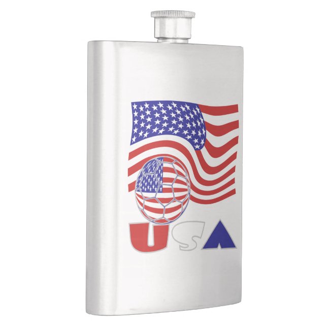USA-Flagge Fußball Flachmann (Rechts)