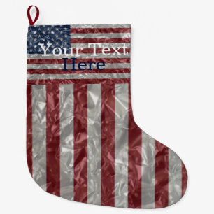 USA-Flagge - gekrümmt Großer Weihnachtsstrumpf