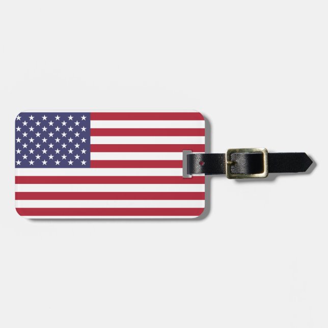 USA-Flagge Gepäckanhänger (Vorderseite horizontal)