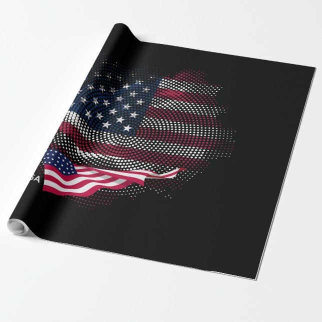 USA-Flagge Geschenkpapier (Ungerollt)