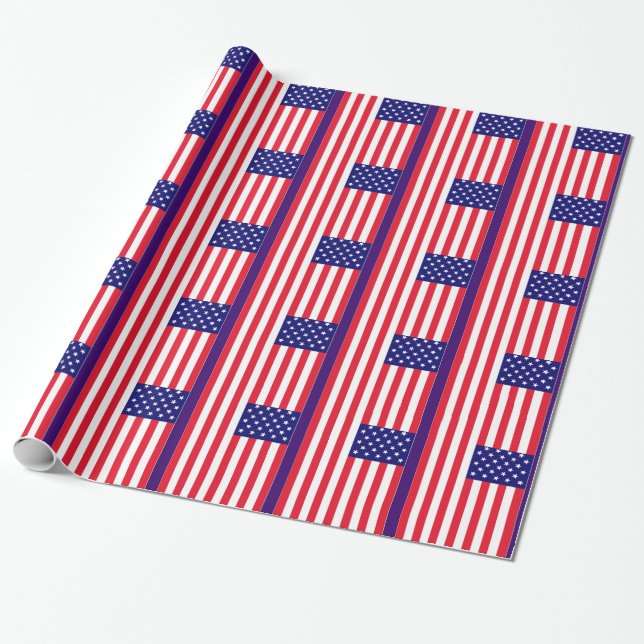 USA-Flagge Geschenkpapier (Ungerollt)