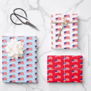 USA-Flagge Geschenkpapier Set