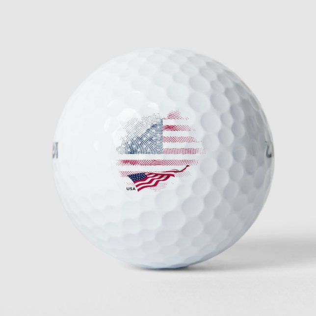 USA-Flagge Golfball (Vorderseite)
