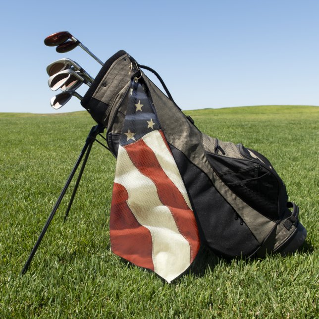USA-Flagge Golfhandtuch (Gras)