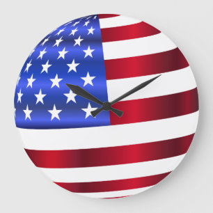 USA-Flagge Große Wanduhr
