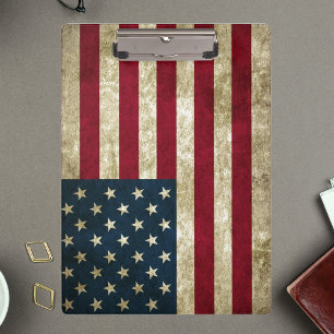 USA-Flagge Grunge Klemmbrett