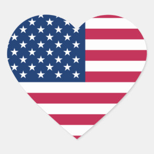 usa-Flagge Herz-Aufkleber