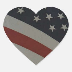USA-Flagge Herz-Aufkleber