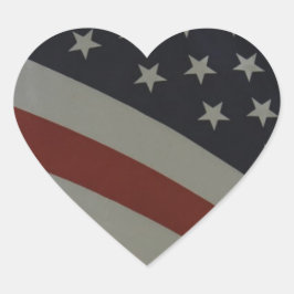 USA-Flagge Herz-Aufkleber