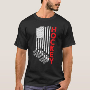 USA-Flagge Hockey Eishockey Torwart Eishockey 1 T-Shirt