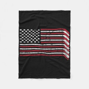 USA-Flagge Hockeyschläger Amerikanischer Stolz 4.  Fleecedecke