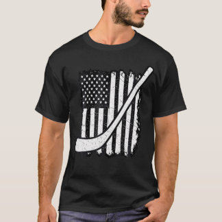 USA-Flagge Hockeyschläger Amerikanischer Stolz 4. T-Shirt