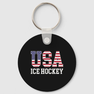 Usa-Flagge Hockeyspieler - Amerikanischer Usa-Eish Schlüsselanhänger