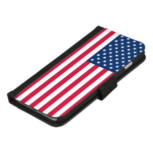 USA-Flagge iPhone 8/7 Plus Geldbeutel-Hülle