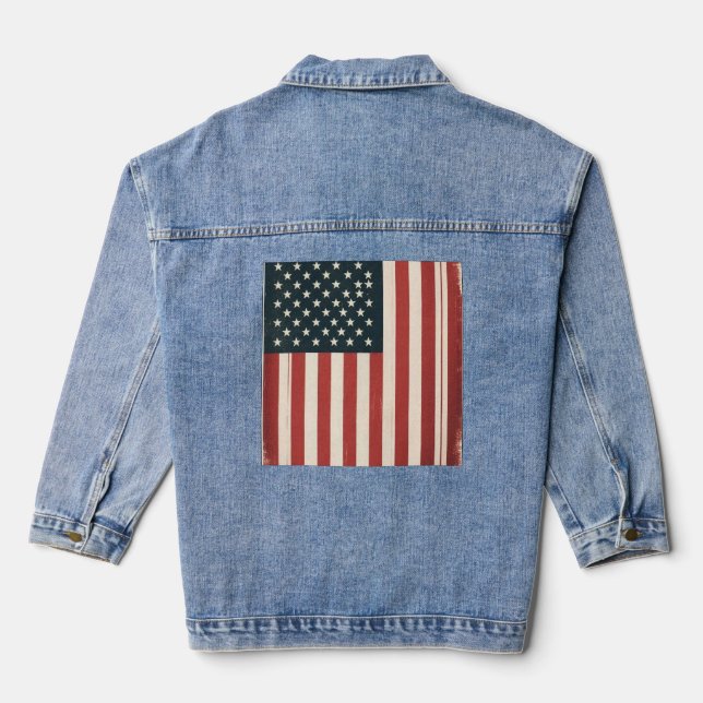 USA-Flagge Jeansjacke (Rückseite)