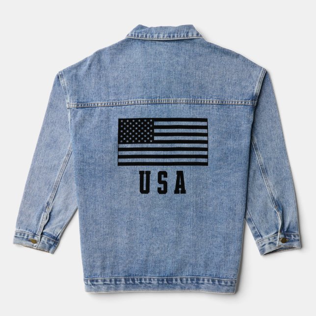 USA-Flagge Jeansjacke (Rückseite)
