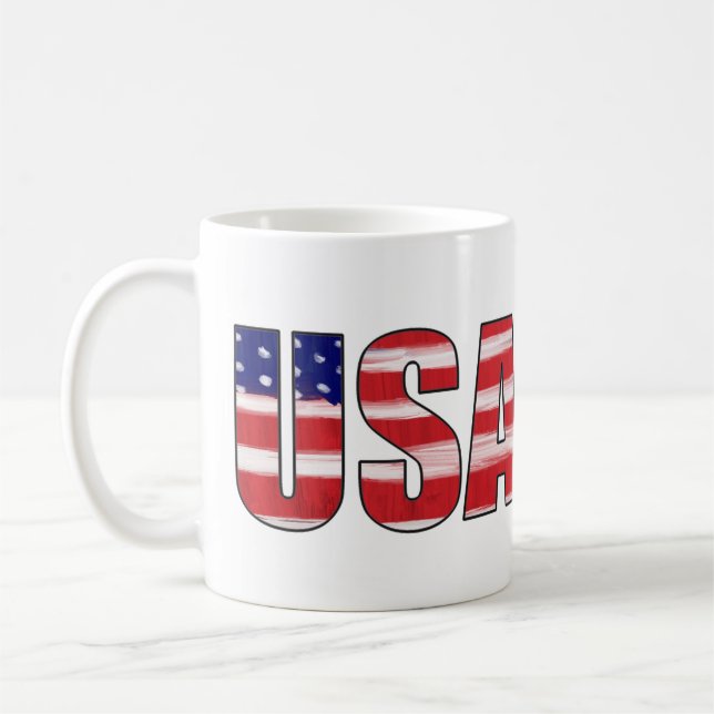 USA-Flagge Kaffeetasse (Links)