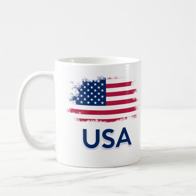 USA-Flagge Kaffeetasse (Links)