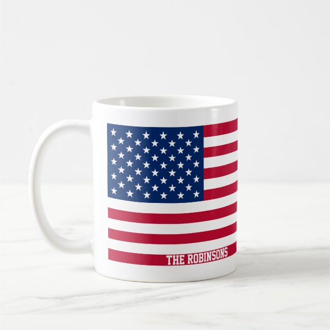 USA-Flagge Kaffeetasse (Links)