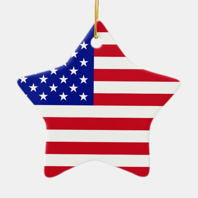 USA-Flagge Keramikornament (Vorne)