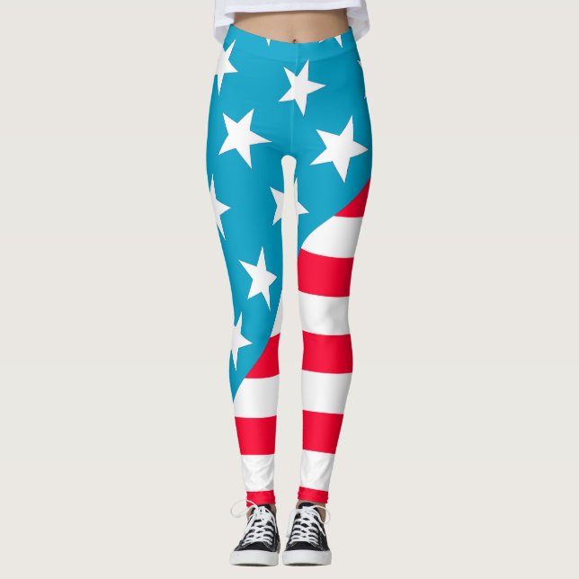 USA-Flagge Leggings (Vorderseite)