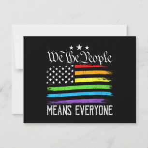 USA-Flagge LGBTQ Gleichberechtigung Wir das Volk b Dankeskarte