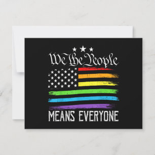 USA-Flagge LGBTQ Gleichberechtigung Wir das Volk b Feiertagskarte