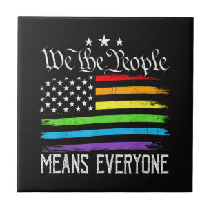 USA-Flagge LGBTQ Gleichberechtigung Wir das Volk b Fliese