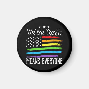 USA-Flagge LGBTQ Gleichberechtigung Wir das Volk b Magnet