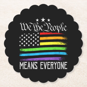 USA-Flagge LGBTQ Gleichberechtigung Wir das Volk b Untersetzer