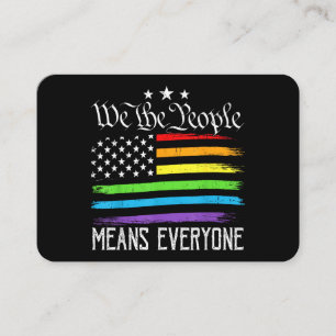 USA-Flagge LGBTQ Gleichberechtigung Wir das Volk b Visitenkarte