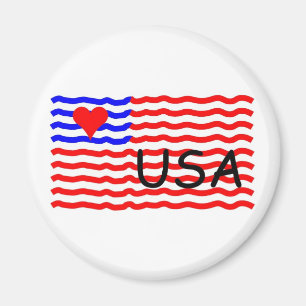 USA-FLAGGE - LIEBE MAGNET