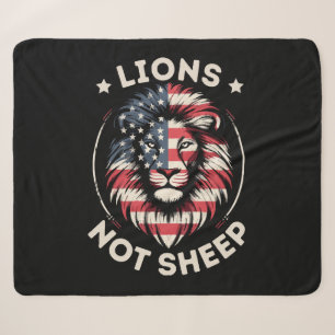 USA-FLAGGE , LÖWEN NICHT SCHAFE SHERPADECKE