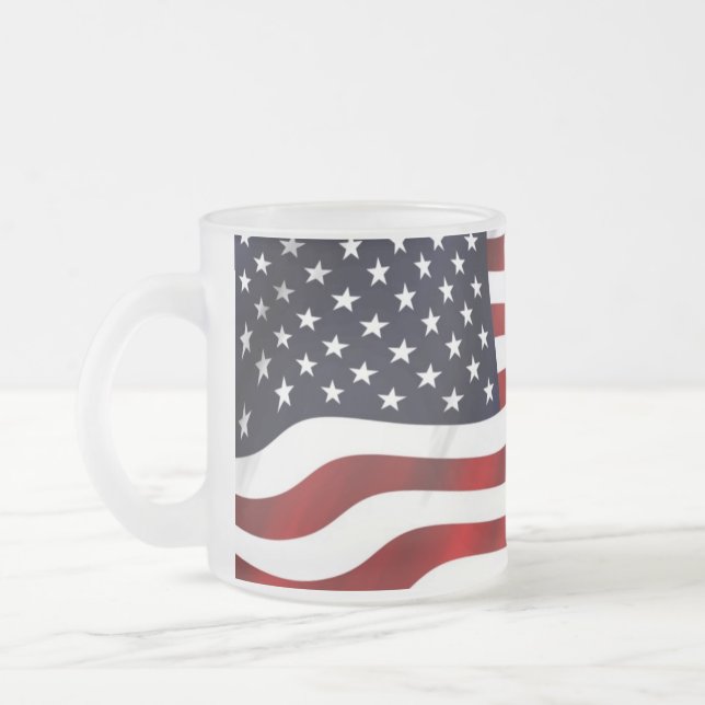 USA-Flagge Mattglastasse (Links)