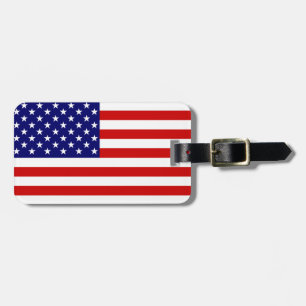 USA-Flagge, mit Name, Adresse... Gepäckanhänger