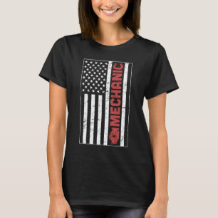 USA-Flagge - Mitarbeiter einer Autowerkstatt, Tech T-Shirt