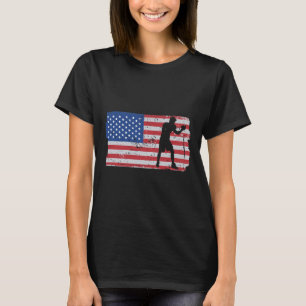 USA-Flagge MMA-Kämpfer Kickboxen Combat Boxing  T-Shirt
